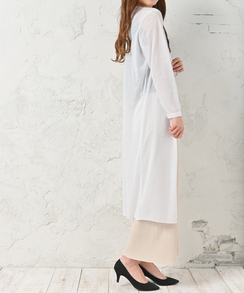 Felt-Maglietta（フェルトマリエッタ）の「UVケアロングカーディガン（カーディガン/ボレロ・レディース・ホワイト/ブラック/ネイビー/グレー・FREE）」の14枚目の写真