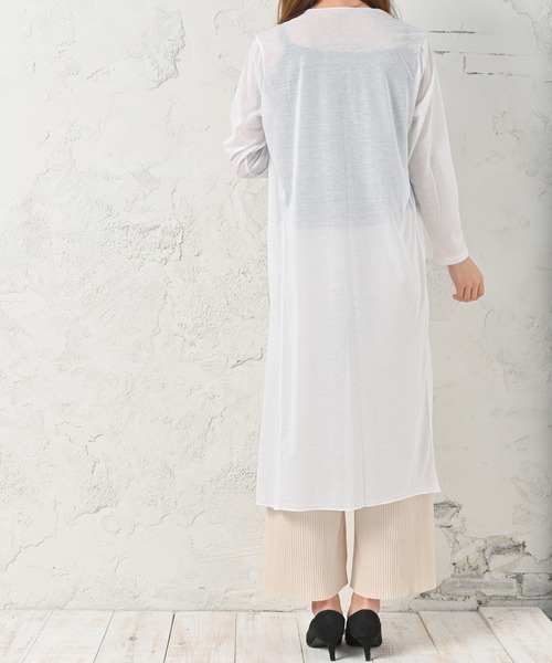 Felt-Maglietta（フェルトマリエッタ）の「UVケアロングカーディガン（カーディガン/ボレロ・レディース・ホワイト/ブラック/ネイビー/グレー・FREE）」の20枚目の写真