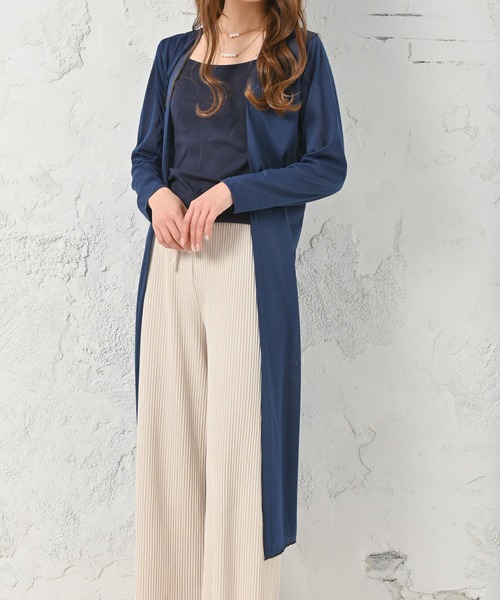 Felt-Maglietta（フェルトマリエッタ）の「UVケアロングカーディガン（カーディガン/ボレロ・レディース・ホワイト/ブラック/ネイビー/グレー・FREE）」の16枚目の写真