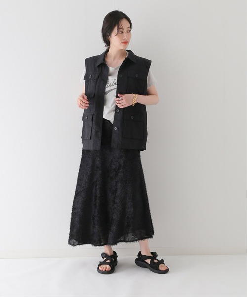 PROVOKE （プロヴォーク）の「【PROVOKE/プロヴォーク】fusa-fusa maxi skirt：スカート（スカート・レディース・ピンク/ブラック・FREE）」の3枚目の写真