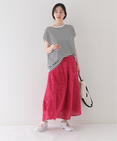 PROVOKE （プロヴォーク）の「【PROVOKE/プロヴォーク】fusa-fusa maxi skirt：スカート（スカート・レディース・ピンク/ブラック・FREE）」の5枚目の写真