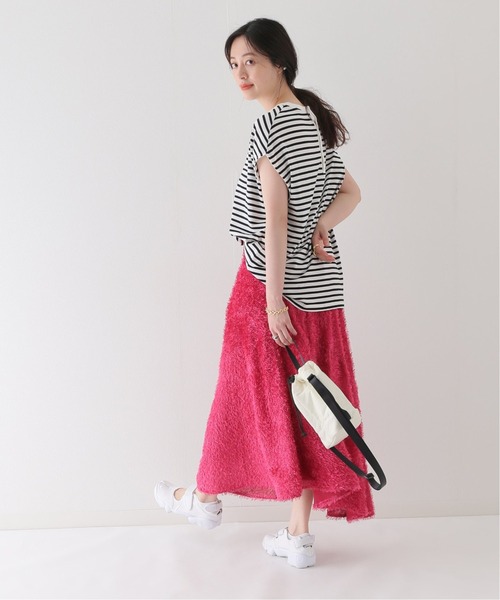 PROVOKE （プロヴォーク）の「【PROVOKE/プロヴォーク】fusa-fusa maxi skirt：スカート（スカート・レディース・ピンク/ブラック・FREE）」の6枚目の写真