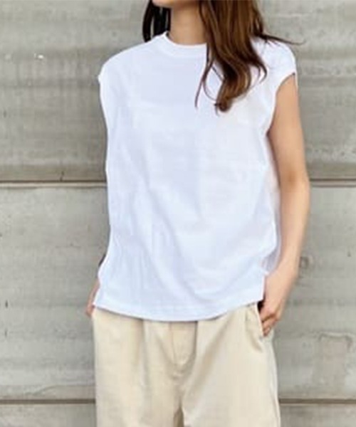 RODEO CROWNS WIDE BOWL（ロデオクラウンズワイドボウル）の「フレンチスリーブTシャツ（Tシャツ/カットソー・レディース・グリーン/ブラウン/ブラック/ホワイト・FREE）」の2枚目の写真