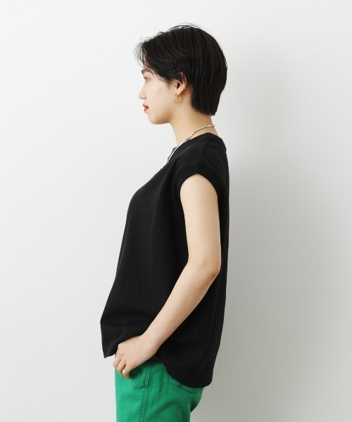 RODEO CROWNS WIDE BOWL（ロデオクラウンズワイドボウル）の「フレンチスリーブTシャツ（Tシャツ/カットソー・レディース・グリーン/ブラウン/ブラック/ホワイト・FREE）」の21枚目の写真