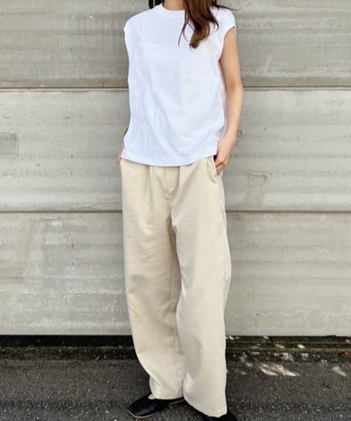 RODEO CROWNS WIDE BOWL（ロデオクラウンズワイドボウル）の「フレンチスリーブTシャツ（Tシャツ/カットソー・レディース・グリーン/ブラウン/ブラック/ホワイト・FREE）」の10枚目の写真