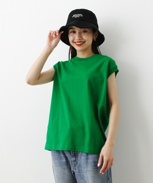 RODEO CROWNS WIDE BOWL（ロデオクラウンズワイドボウル）の「フレンチスリーブTシャツ（Tシャツ/カットソー・レディース・グリーン/ブラウン/ブラック/ホワイト・FREE）」の5枚目の写真