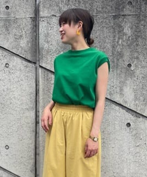 RODEO CROWNS WIDE BOWL（ロデオクラウンズワイドボウル）の「フレンチスリーブTシャツ（Tシャツ/カットソー・レディース・グリーン/ブラウン/ブラック/ホワイト・FREE）」の14枚目の写真