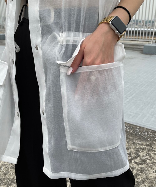 byYOUANCE(バイユアンス)の「シアーミリタリーベスト(ベスト・レディース・ホワイト/ブラック・FREE)」の21枚目の写真