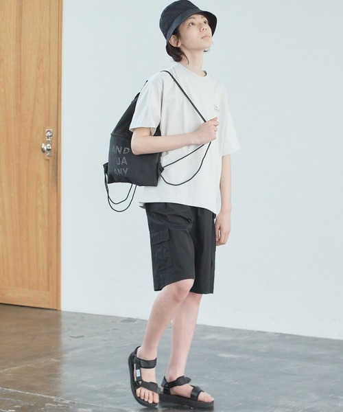 GLOBAL WORK(グローバルワーク)の「撥水ナップサック/AND YUA ANY/278598(バックパック/リュック・キッズ・ブラック/カーキ・FREE)」の3枚目の写真