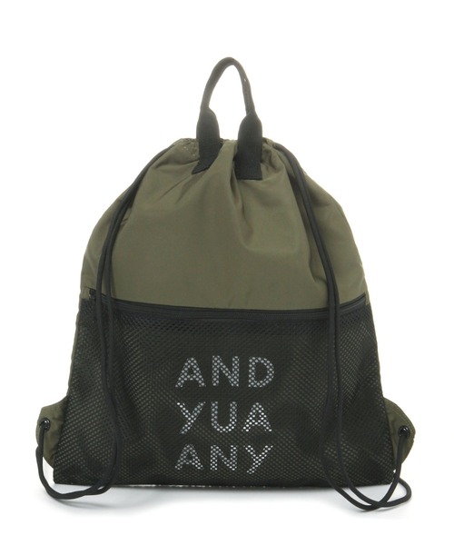 GLOBAL WORK(グローバルワーク)の「撥水ナップサック/AND YUA ANY/278598(バックパック/リュック・キッズ・ブラック/カーキ・FREE)」の8枚目の写真