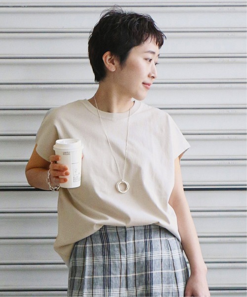 IENA - イエナ　【　IENA ラウンドテールオーバー　ベージュ　】 追加6》ラウンドテールプルオーバー（Tシャツ／カットソー
