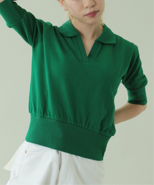Oriens JOURNAL STANDARD(オリエンス ジャーナルスタンダード)の「ミニスキッパーポロシャツ(Tシャツ/カットソー・レディース・ピンク/グリーン/アイボリー・FREE)」の3枚目の写真