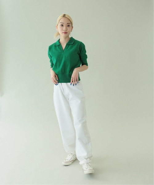 Oriens JOURNAL STANDARD(オリエンス ジャーナルスタンダード)の「ミニスキッパーポロシャツ(Tシャツ/カットソー・レディース・ピンク/グリーン/アイボリー・FREE)」の7枚目の写真
