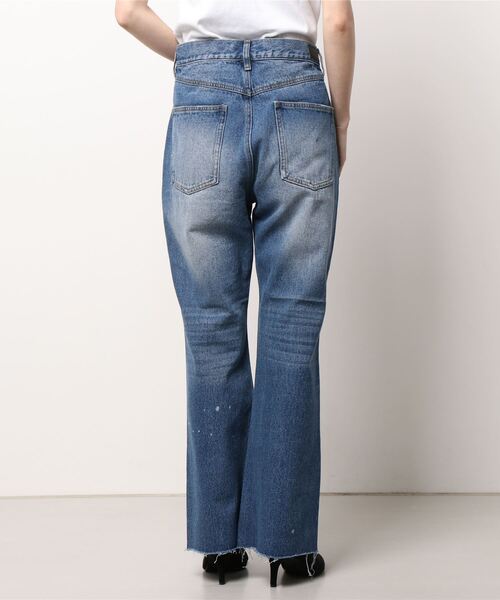 DANKE SCHON（ダンケシェーン）の「DankeSchon/ダンケシェーン/Flared pants/フレアパンツ（デニムパンツ・レディース・ブルー・SMALL/LARGE/MEDIUM）」の2枚目の写真