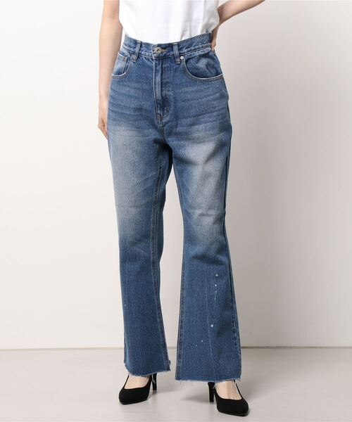 DANKE SCHON（ダンケシェーン）の「DankeSchon/ダンケシェーン/Flared pants/フレアパンツ（デニムパンツ・レディース・ブルー・SMALL/LARGE/MEDIUM）」の8枚目の写真
