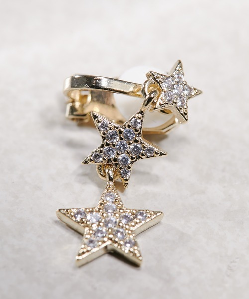 ear PAPILLONNER（イアパピヨネ）の「スリースターイヤリング（イヤリング・レディース・ゴールド・FREE）」の2枚目の写真