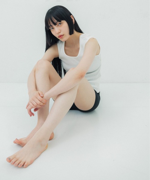 UNITED TOKYO（ユナイテッドトウキョウ）の「beautility　バックデザインタンク（Tシャツ/カットソー・レディース・インディゴブルー/ブラック/オフホワイト・FREE）」の4枚目の写真