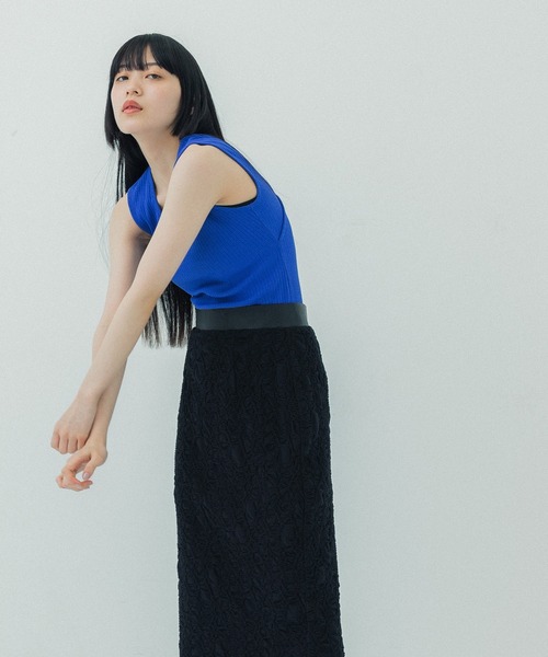 UNITED TOKYO（ユナイテッドトウキョウ）の「beautility　バックデザインタンク（Tシャツ/カットソー・レディース・インディゴブルー/ブラック/オフホワイト・FREE）」の18枚目の写真