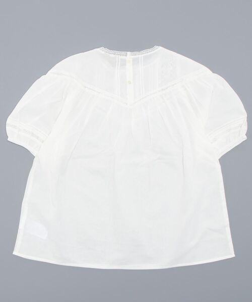 Samansa Mos2（サマンサ モスモス）の「切替レースブラウス（シャツ/ブラウス・レディース・ブラック/ブラウン/オフホワイト/ミント・ﾌﾘ-）」の5枚目の写真