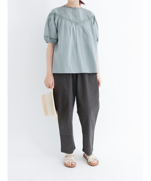 Samansa Mos2（サマンサ モスモス）の「切替レースブラウス（シャツ/ブラウス・レディース・ブラック/ブラウン/オフホワイト/ミント・ﾌﾘ-）」の20枚目の写真