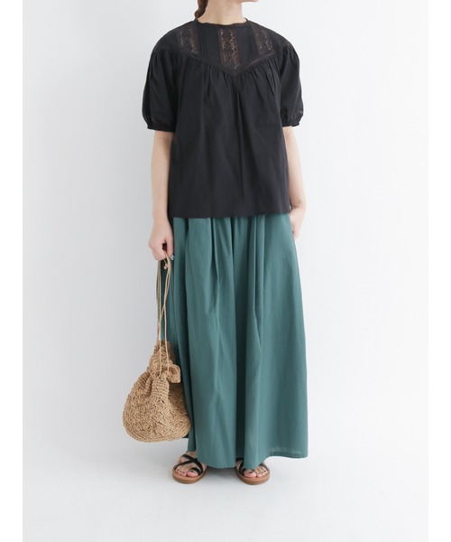 Samansa Mos2（サマンサ モスモス）の「切替レースブラウス（シャツ/ブラウス・レディース・ブラック/ブラウン/オフホワイト/ミント・ﾌﾘ-）」の22枚目の写真