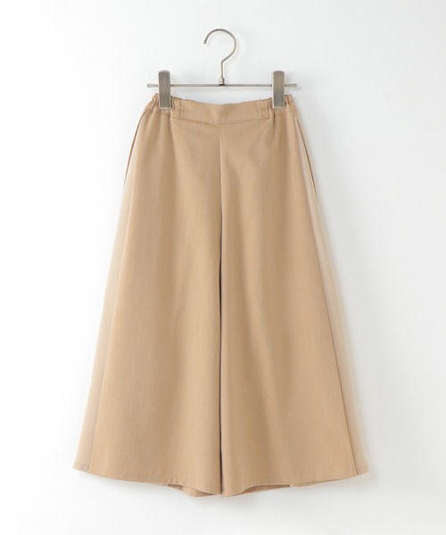 ikka(イッカ)の「サイドシフォン切り替えワイドパンツ(120~160cm)(その他パンツ・キッズ・ベージュ/ネイビー・130/160/120/140/150)」の1枚目の写真