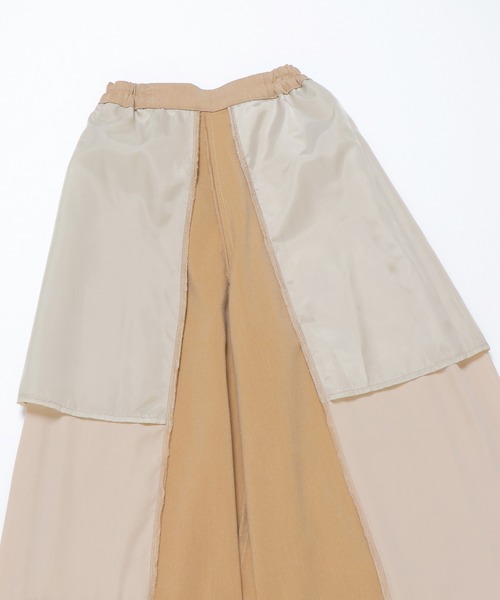 ikka(イッカ)の「サイドシフォン切り替えワイドパンツ(120~160cm)(その他パンツ・キッズ・ベージュ/ネイビー・130/160/120/140/150)」の8枚目の写真