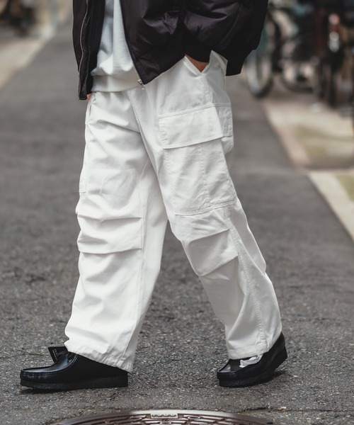 NULL（ヌル）の「【NULL】ワイド カーゴ ミリタリーパンツ（カーゴ