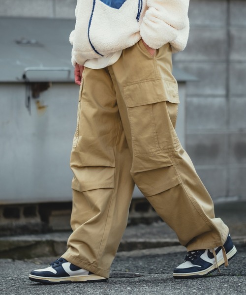 NULL（ヌル）の「【NULL】ワイド カーゴ ミリタリーパンツ（カーゴ