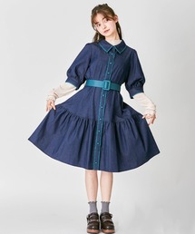 ティアードデニムワンピース