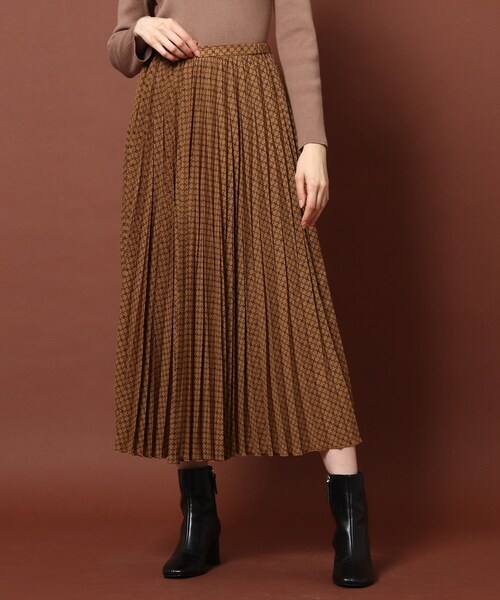 DRESSTERIOR(ドレステリア)の「◆小紋プリントプリーツスカート(スカート・レディース・ブラウン系1・40/38/36/34)」の7枚目の写真