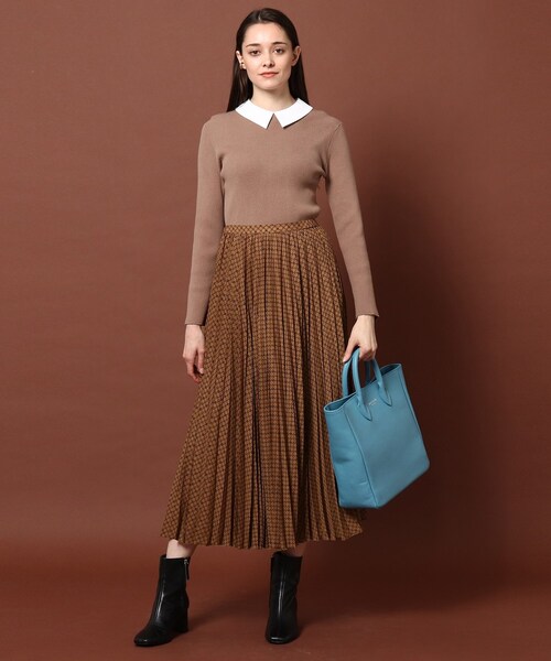 DRESSTERIOR(ドレステリア)の「◆小紋プリントプリーツスカート(スカート・レディース・ブラウン系1・40/38/36/34)」の17枚目の写真