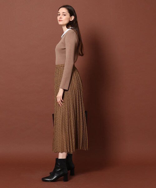 DRESSTERIOR(ドレステリア)の「◆小紋プリントプリーツスカート(スカート・レディース・ブラウン系1・40/38/36/34)」の10枚目の写真