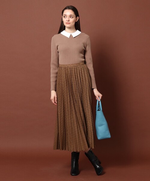 DRESSTERIOR(ドレステリア)の「◆小紋プリントプリーツスカート(スカート・レディース・ブラウン系1・40/38/36/34)」の15枚目の写真