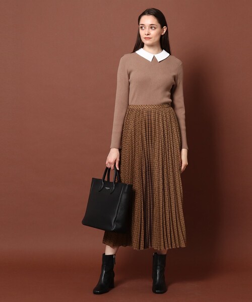 DRESSTERIOR(ドレステリア)の「◆小紋プリントプリーツスカート(スカート・レディース・ブラウン系1・40/38/36/34)」の8枚目の写真