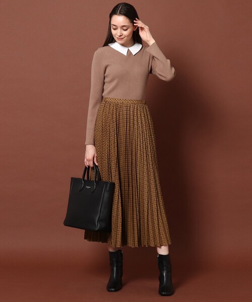 DRESSTERIOR(ドレステリア)の「◆小紋プリントプリーツスカート(スカート・レディース・ブラウン系1・40/38/36/34)」の13枚目の写真