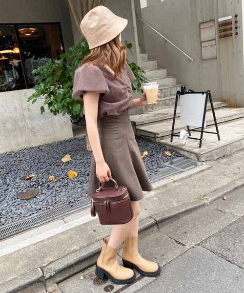 one after another NICE CLAUP(ワンアフターアナザーナイスクラップ)の「【2022AWアイテム】フェイクレザークローシュハット(ハット・レディース・ブラウン/ダークブラウン/ベージュ・FREE)」の7枚目の写真