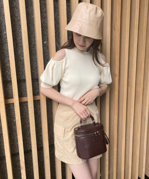 one after another NICE CLAUP(ワンアフターアナザーナイスクラップ)の「【2022AWアイテム】フェイクレザークローシュハット(ハット・レディース・ブラウン/ダークブラウン/ベージュ・FREE)」の10枚目の写真