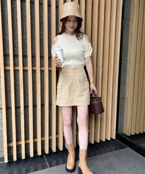 one after another NICE CLAUP(ワンアフターアナザーナイスクラップ)の「【2022AWアイテム】フェイクレザークローシュハット(ハット・レディース・ブラウン/ダークブラウン/ベージュ・FREE)」の11枚目の写真