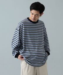 BEAMS | BEAMS / コットンレーヨン ボーダー ロングスリーブ(Tシャツ/カットソー)