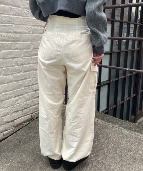 CIAOPANIC(チャオパニック)の「【CPC SCAMP】M-51 レースアップカーゴパンツ(カーゴパンツ・レディース・ホワイト/ベージュ/カーキ・SMALL/MEDIUM)」の8枚目の写真