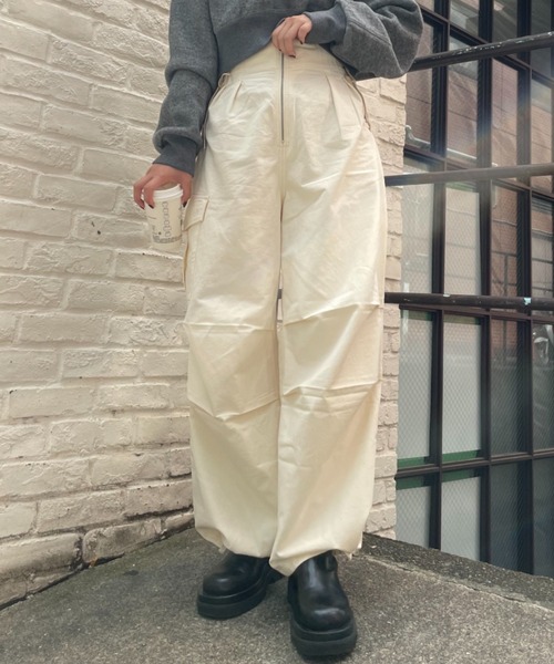 CIAOPANIC(チャオパニック)の「【CPC SCAMP】M-51 レースアップカーゴパンツ(カーゴパンツ・レディース・ホワイト/ベージュ/カーキ・SMALL/MEDIUM)」の6枚目の写真