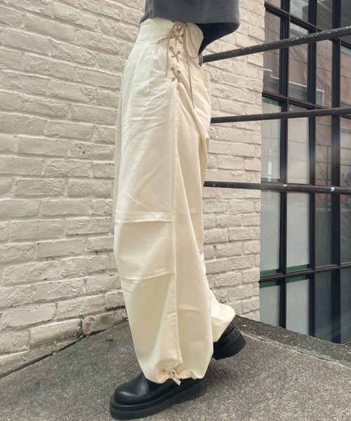 CIAOPANIC(チャオパニック)の「【CPC SCAMP】M-51 レースアップカーゴパンツ(カーゴパンツ・レディース・ホワイト/ベージュ/カーキ・SMALL/MEDIUM)」の5枚目の写真