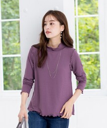 【洗える】程よいフィット感で旬顔に、メローカットトップス
