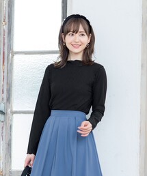 【洗える】程よいフィット感で旬顔に、メローカットトップス
