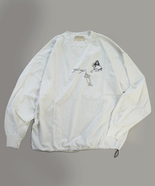 REMI RELIEF（レミレリーフ）の「REMI RELIEF(レミレリーフ)　別注16/-天竺ロンT (garigari)（Tシャツ/カットソー・メンズ・ブラック/オフホワイト・MEDIUM/LARGE/X-LARGE）」の2枚目の写真