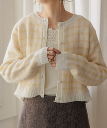 flower | ビスケットチェックニット(ニット/セーター)