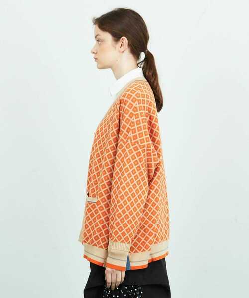 FRAPBOIS(フラボア)の「コモンカーデ(カーディガン/ボレロ・レディース・ベージュ/ブラック・1/2)」の3枚目の写真