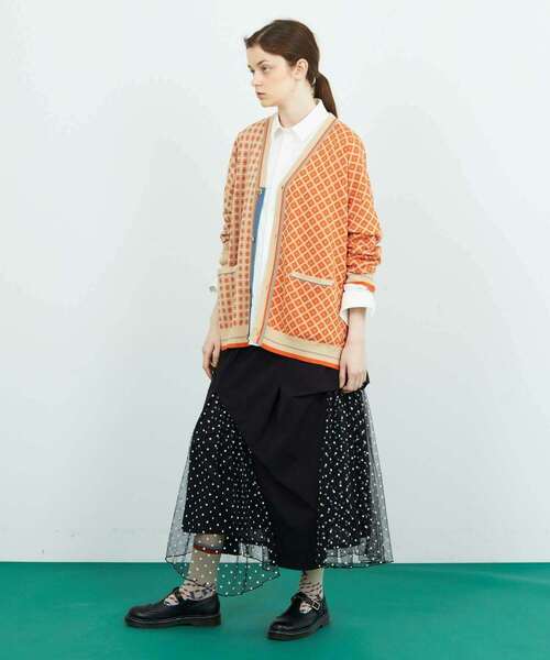 FRAPBOIS(フラボア)の「コモンカーデ(カーディガン/ボレロ・レディース・ベージュ/ブラック・1/2)」の18枚目の写真