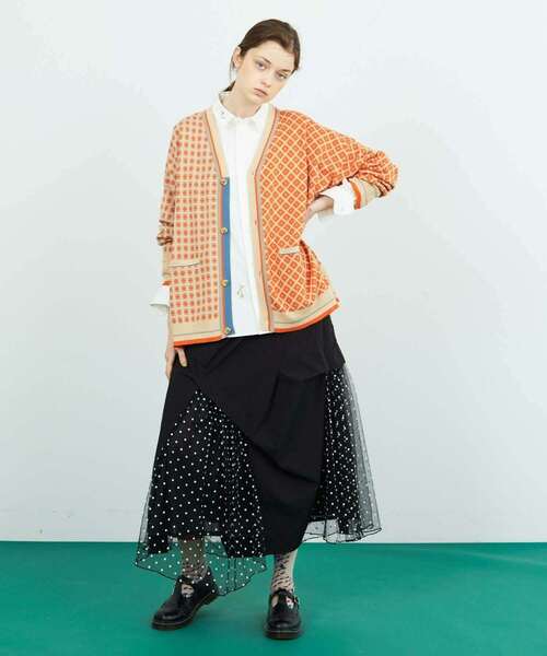 FRAPBOIS(フラボア)の「コモンカーデ(カーディガン/ボレロ・レディース・ベージュ/ブラック・1/2)」の21枚目の写真